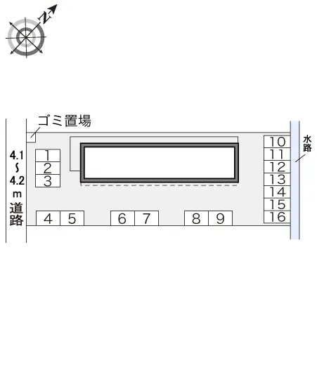 ★手数料０円★山武市成東　月極駐車場（LP）